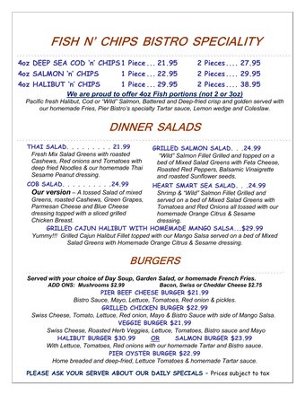 Dinner Fish & Chips menu preview