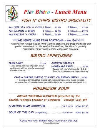 Lunch Fish & Chips menu preview