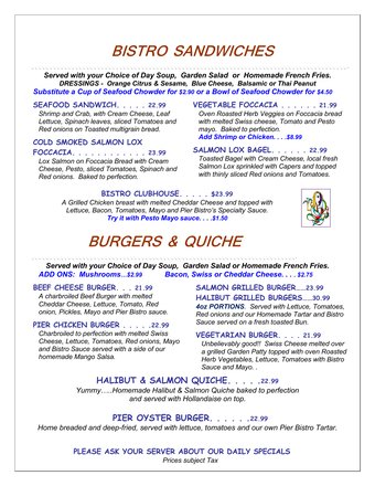 Lunch Sandwiches menu preview